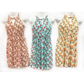 Pastel Color Short Anchor Printed Summer Dress